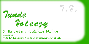 tunde holeczy business card